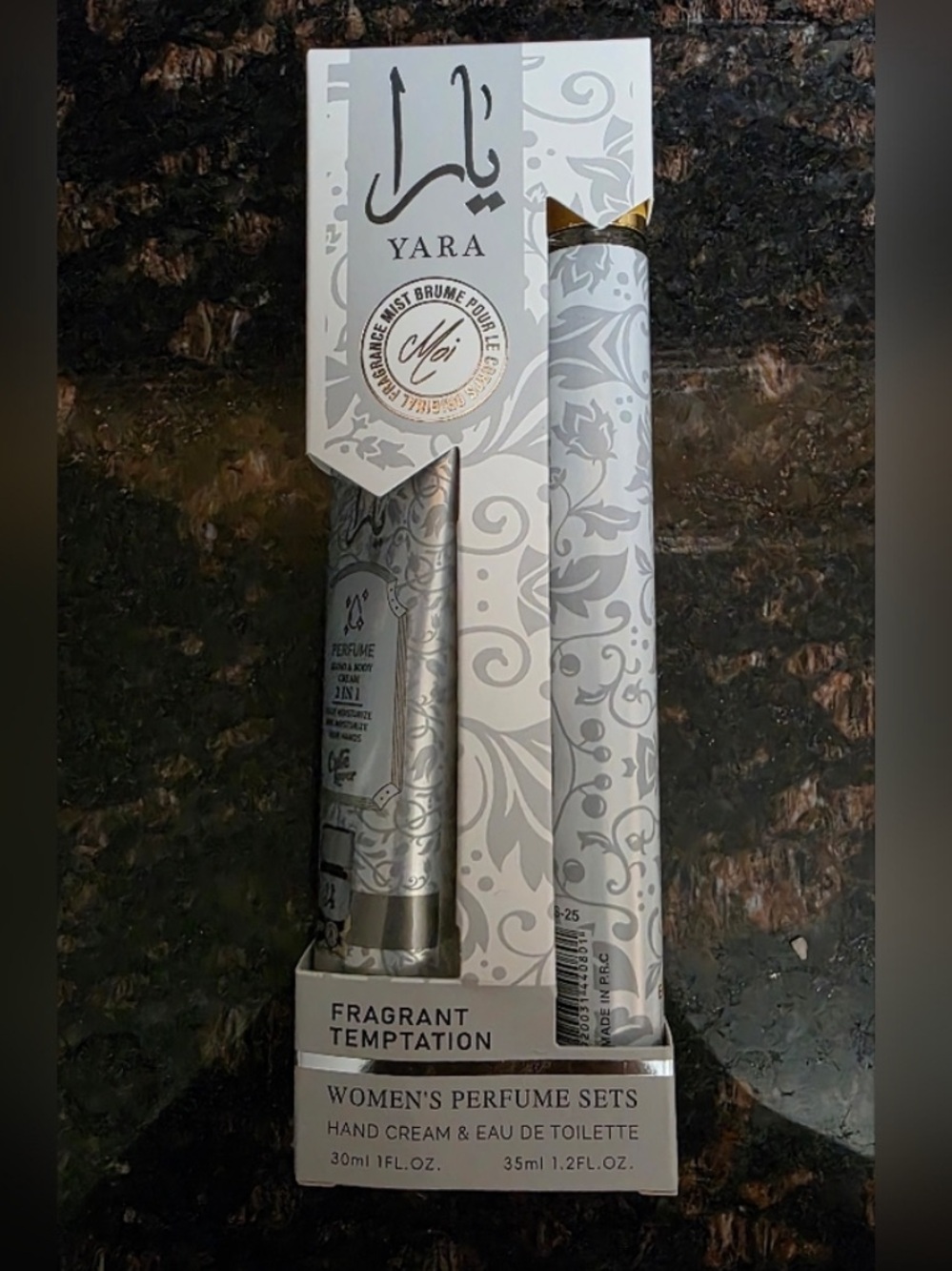 Yara Fragrant Temptation Women's Box Set - Silver & White, NIB